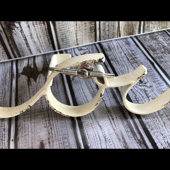 Burnished, bangle bracelet "Happy Camper." - Picture 3 of 4